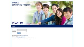 WAEPA Scholarship Program - Login