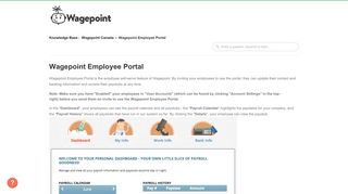 Wagepoint Employee Portal | Wagepoint