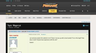 Wagercat - Sportsbooks - Forums - Pregame.com