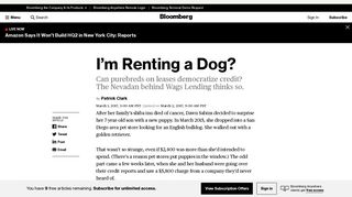 I'm Renting a Dog? - Bloomberg - Bloomberg.com