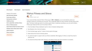 Wahoo Fitness and Strava – Strava Support