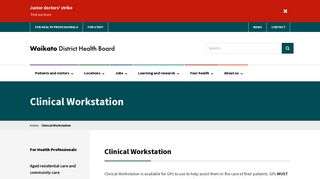 Clinical Workstation » Waikato District Health Board