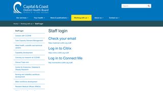 Staff login | CCDHB - Capital & Coast District Health Board