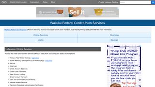 Wailuku Federal Credit Union Services: Savings, Checking, Loans