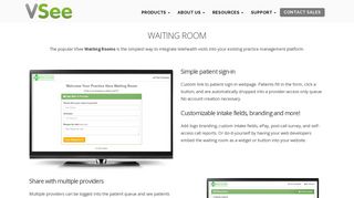 Products - Online Clinics: WAITING ROOM - VSee