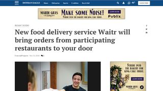New food delivery service Waitr will bring orders from participating ...