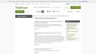 Frequently asked questions - Web access & Broadband - Waitrose.com