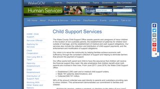 Child Support Services - Wake County Government