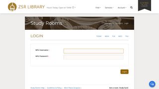 Study Rooms - Login - ZSR Library - Wake Forest University