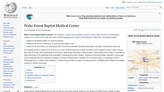 Wake Forest Baptist Medical Center - Wikipedia
