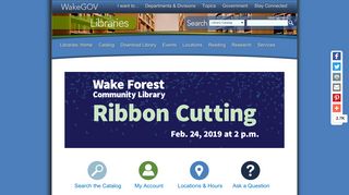 Libraries - Wake County Government