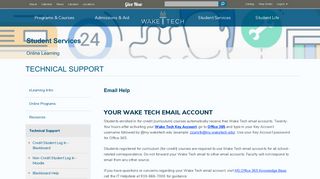 Email Help | Wake Technical Community College