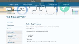 Curriculum Student Log In Help | Wake Technical Community College