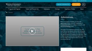 Online College Admissions | Walden University
