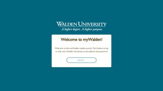 myWalden Student Portal - Walden University