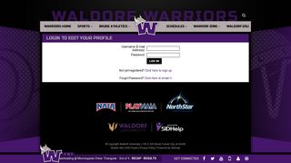 Waldorf University - Login to edit your Profile - Waldorf Warriors