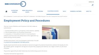 Employment Policy and Procedures - NHS Confederation