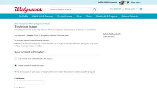 Technical Issue | Website | Photo by Walgreens | Contact Us ...