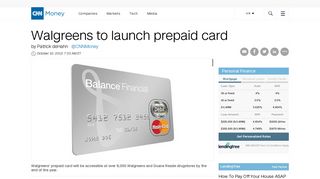 Walgreens to launch prepaid card - Business - CNN.com