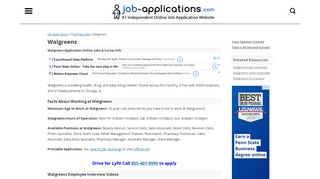 Walgreens Application, Jobs & Careers Online - Job-Applications.com