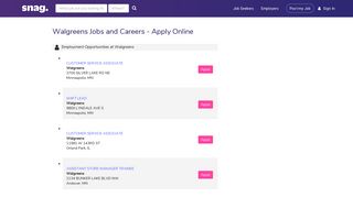 Walgreens Job Applications | Apply Online at Walgreens | Snagajob