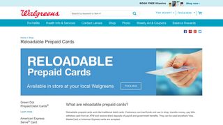Reloadable Prepaid Cards | Walgreens