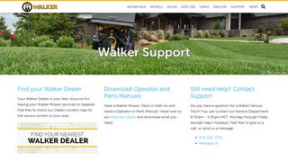 Walker Service & Support - Walker Mowers