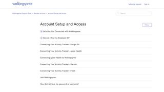 Account Setup and Access – Walkingspree Support Desk