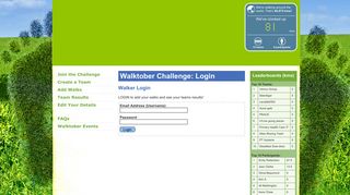 Walktober Challenge: Walker Login