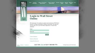 Login to Wall Street Online | Wall Street Systems, Inc.