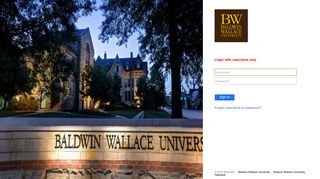 Sign In - Baldwin Wallace University