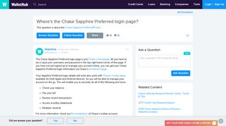 Where's the Chase Sapphire Preferred login page? - WalletHub