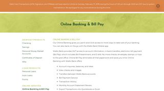 Online Banking & Billpay - Wallis State Bank (Wallis, TX)