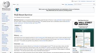 Wall Street Survivor - Wikipedia