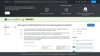 stocks - How good is Wall Street Survivor for learning about ...
