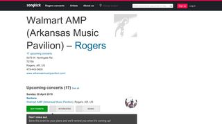 Walmart AMP (Arkansas Music Pavilion) Rogers, Tickets for Concerts ...