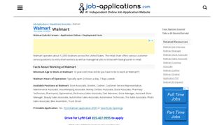 Walmart Application, Jobs & Careers Online - Job-Applications.com