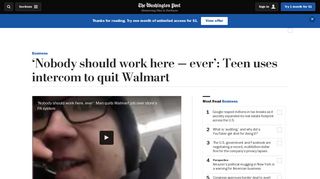 Canadian teen quits Walmart over the loudspeaker: 'Nobody should ...