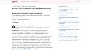 How to access the Walmart Wire from home - Quora