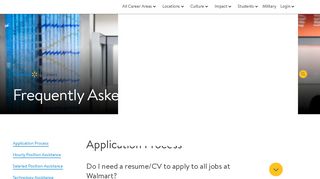 Job Application Process FAQ | Walmart Careers