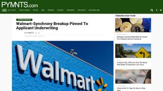 Synchrony No Longer Walmart's Store Credit Card | PYMNTS.com