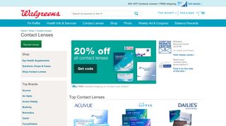 Contact Lenses - Free Shipping on Discount Contacts | Walgreens