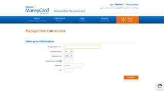 Walmart Money Card – Create User