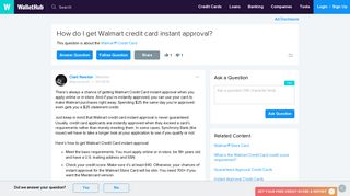How to Get Walmart Credit Card Instant Approval - WalletHub
