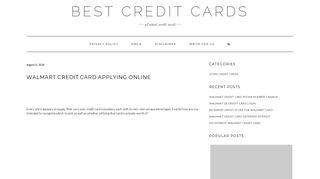 Walmart credit card applying online - Best Credit Cards