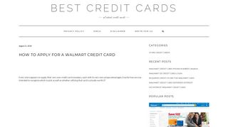 How to apply for a Walmart credit card - Best Credit Cards