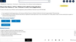 Walmart.com Help: Check the Status of Your Walmart Credit Card ...
