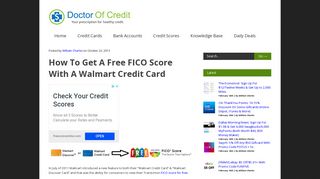 How To Get A Free FICO Score With A Walmart Credit Card - Doctor Of ...