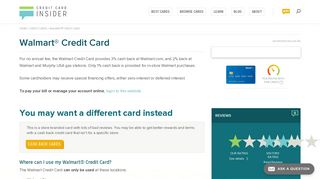Walmart Credit Card - Info & Reviews - Credit Card Insider