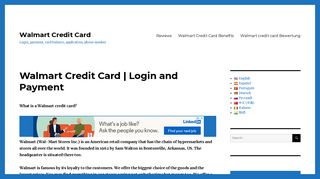 Walmart Credit Card | Login and Payment